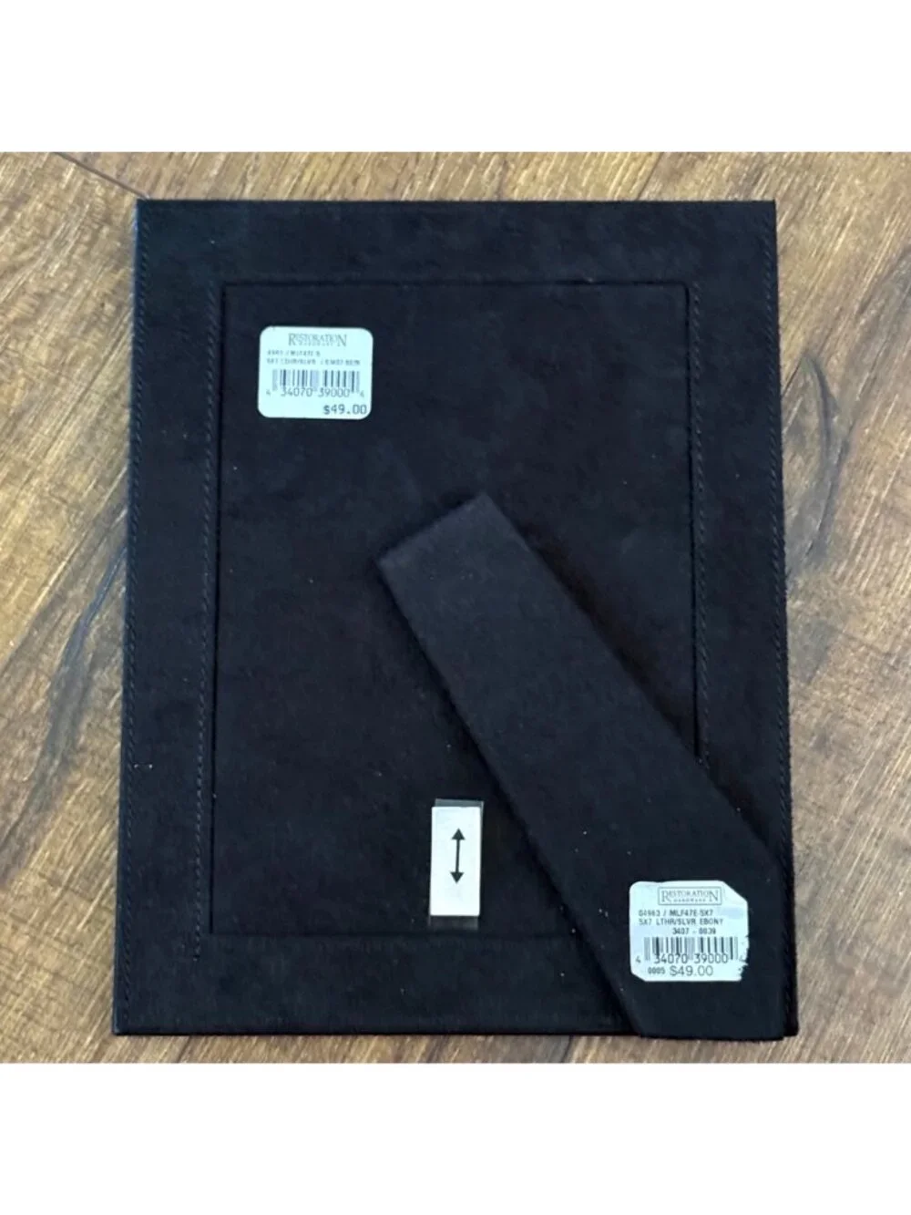 Restoration Hardware Ebony Leather & Silver 5